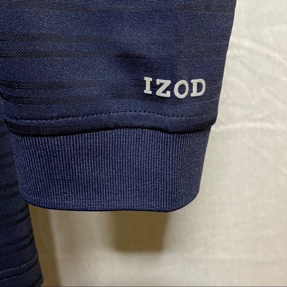 Izod Golf Shirt Long sleeve Navy Size Medium - Picture 7 of 8